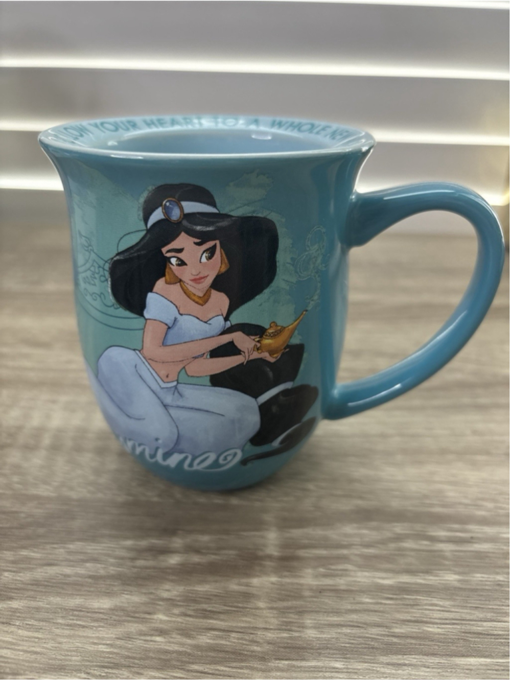 Disney Store Jasmine Ceramic Mug Follow Your Heart To A Whole New World Aladdin